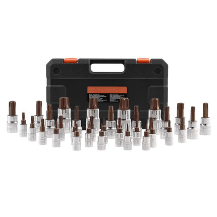 Torx Bit Socket Set, 34-Piece Tamper-Proof T6-T70