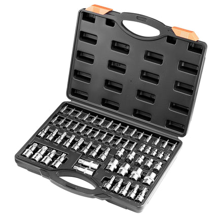 Torx Bit and E-Torx Socket Set, 60-Piece, Case