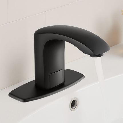 Touchless Bathroom Sink Faucet, Motion Sensor, Matte Black