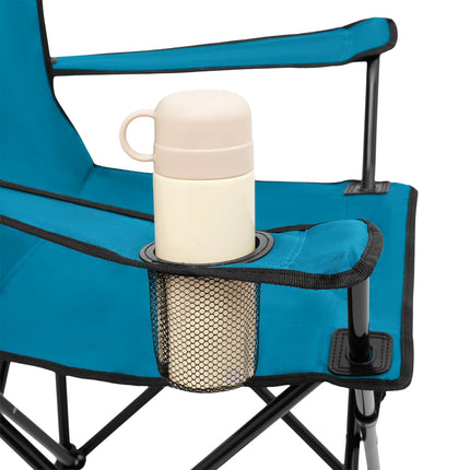 Scaun turistic, pliabil, albastru-gri, design compact