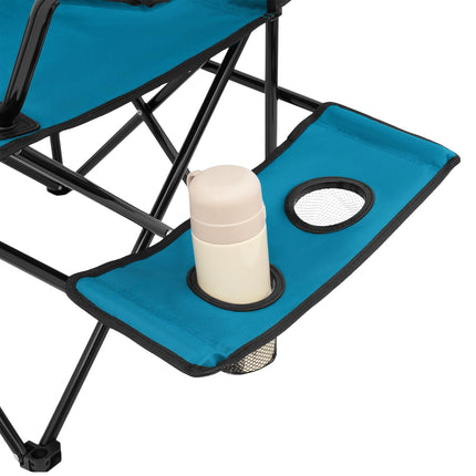 Scaun turistic, pliabil, albastru-gri, design compact