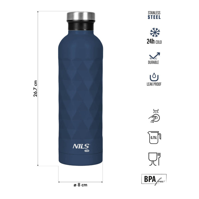 Sticlă de apă Tourist, 750 ml, Albastru