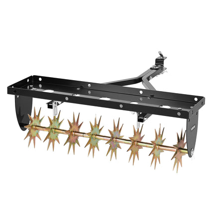 Tow-Behind Lawn Aerator, 32-Inch, Universal Hitch Tray