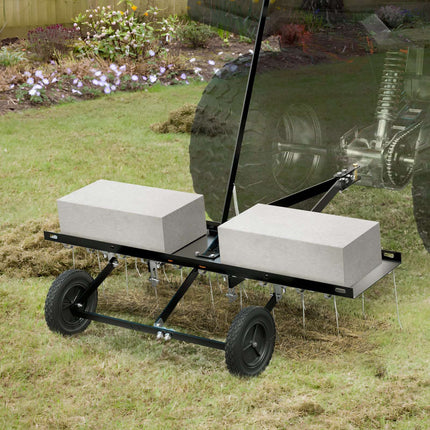 Tow-Behind Lawn Dethatcher, 40-Inch, 20 Spring Steel Tines