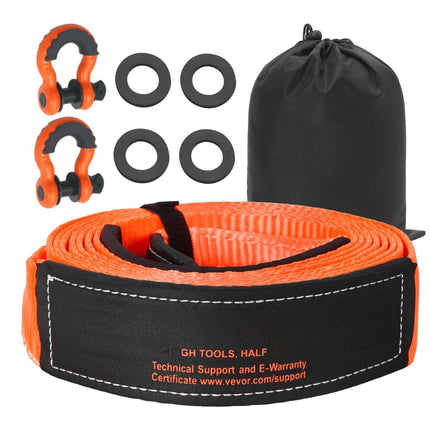Tow Strap Recovery Kit, 3in x 20ft 36,000 lb, Shackles