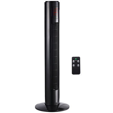 Ventilator turn, negru, telecomandă, 3 viteze, 70° oscilație
