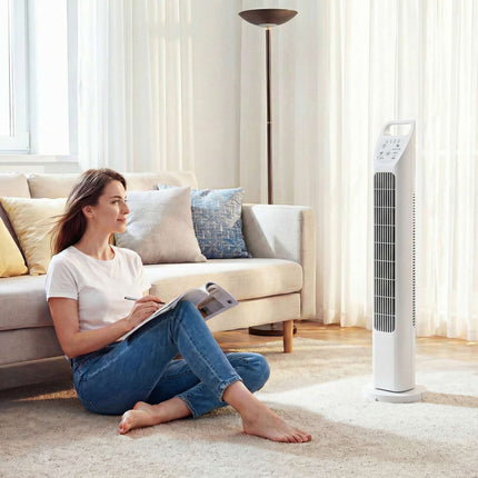 Ventilator turn cu telecomandă, 3 viteze, 3 moduri, temporizator