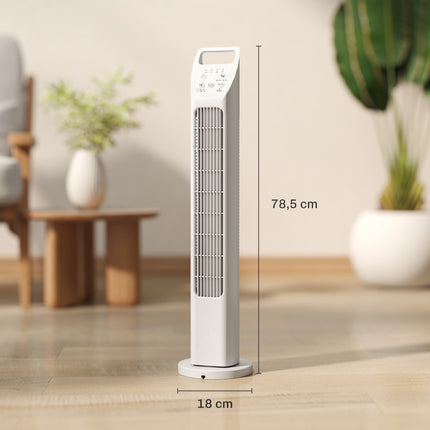 Ventilator turn cu telecomandă, 3 viteze, 3 moduri, temporizator