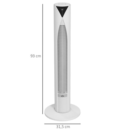 Ventilator turn cu telecomandă, 3 viteze, 70° oscilație