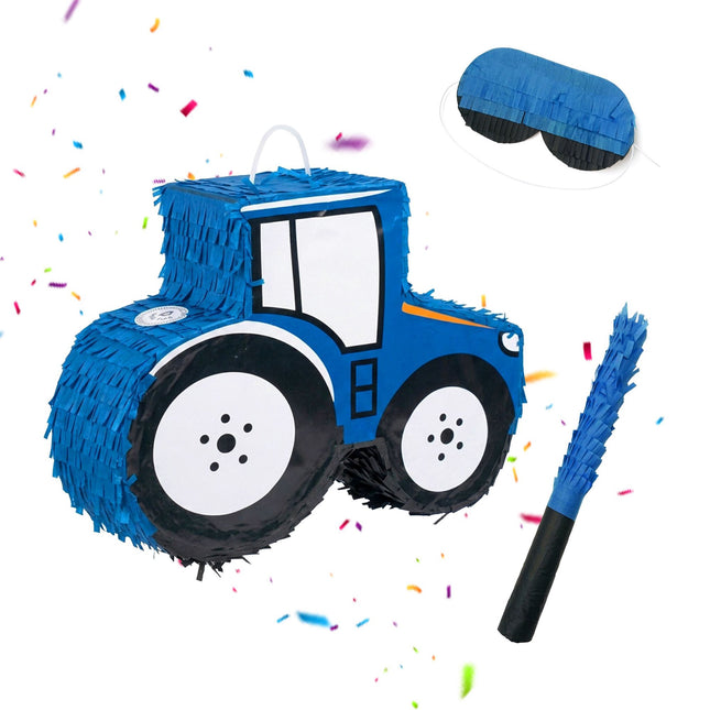 Set Piñata Tractor – Include Mască de Bâtă și Mască cu Legătură la Ochi