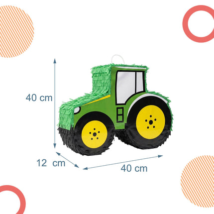 Set Piñata Tractor cu Băț și Mască – Verde