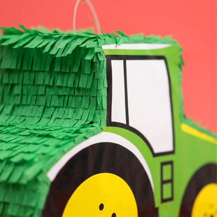 Set Piñata Tractor cu Băț și Mască – Verde