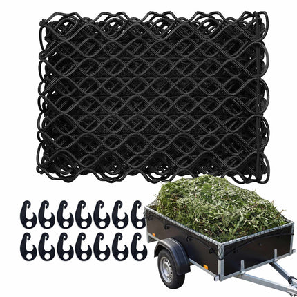 Plasă pentru remorcă 2x3m neagră, plastic PP durabil
