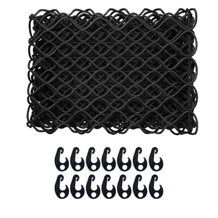 Plasă pentru remorcă 2x3m neagră, plastic PP durabil