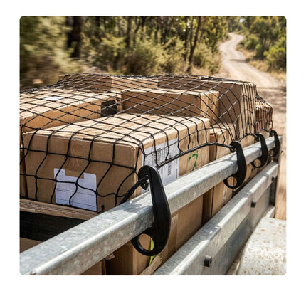 Trailer Net, Black, 1x2m, Durable PP Plastic