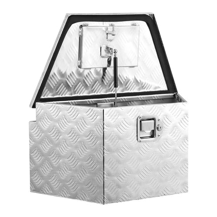 Trailer Tongue Tool Box, Aluminum 26 x 13 x 12 in, Lock