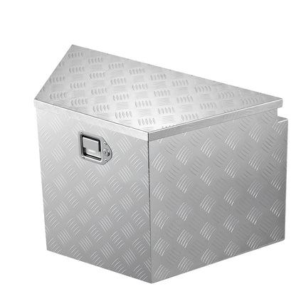 Trailer Tongue Tool Box, Aluminum, Lockable 33 x 19 x 18 in