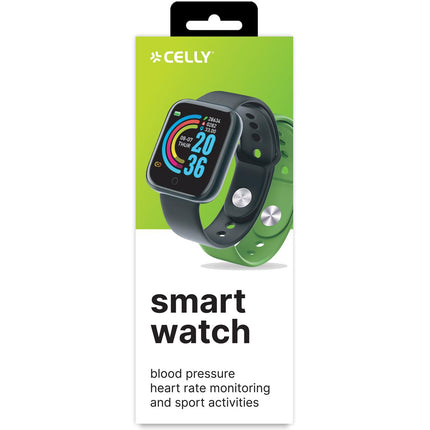 Trainerbeat Smartwatch with two bracelets Black + Green
