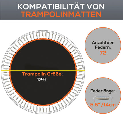 Covoraș de schimb pentru trambulină, rotund, 3,66 m, polipropilenă, portocaliu
