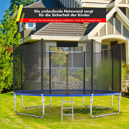 Plasa de siguranta pentru trambulina 427 cm, se potriveste cu 8 stalpi, acces cu fermoar