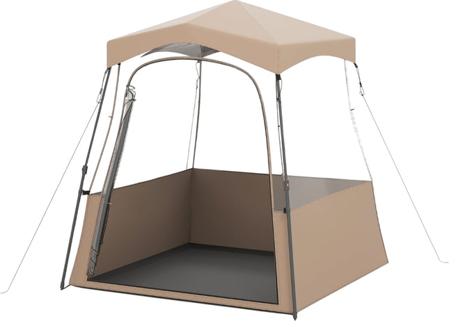 Cort transparent pentru exterior – 180x180x193 cm, rezistent la intemperii, portabil