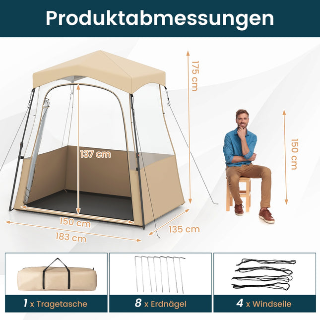 Cort transparent pentru exterior, material Oxford, 183x135x175 cm