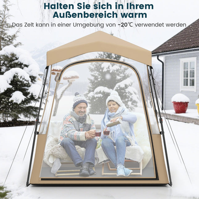 Cort transparent pentru exterior, material Oxford, 183x135x175 cm