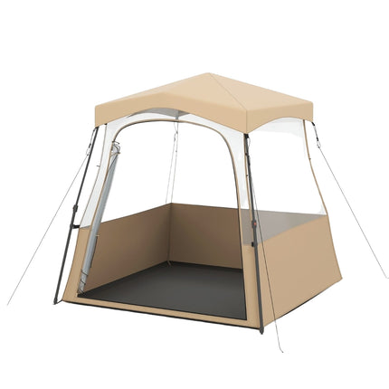 Cort de camping transparent, pliabil, pentru orice vreme, 160x160x176 cm