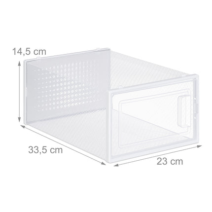 Cutii transparente pentru pantofi, set de 12