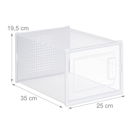 Cutii transparente pentru pantofi, set de 12