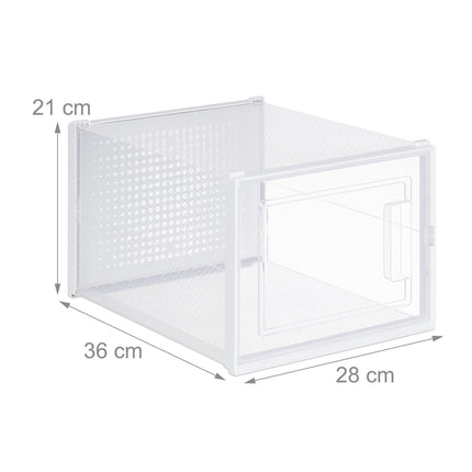 Cutii transparente pentru pantofi, set de 6