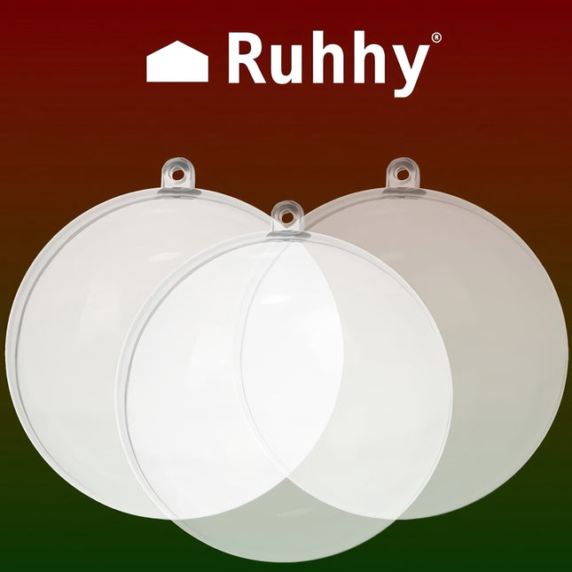 Transparent baubles 10 cm - set of 5 Ruhhy 22276
