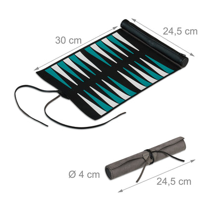 Set de table de călătorie, aspect piele roll-up