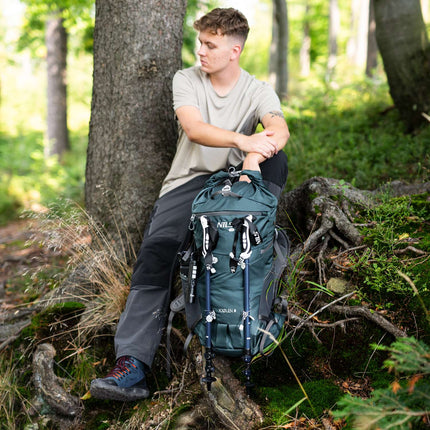 Rucsac de voiaj, verde, capacitate 40L