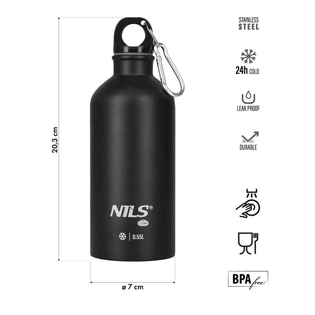 Flacon de călătorie 550 ml negru – etanș, portabil
