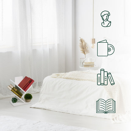 Raft Tree, Alb - Bibliotecă modernă pentru living