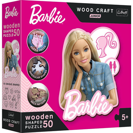 Trefl Barbie Puzzle din lemn Barbie 50 piese