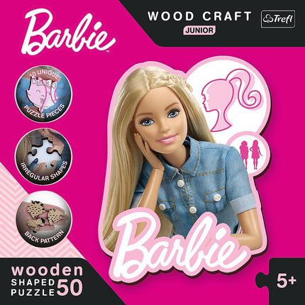 Trefl Barbie Puzzle din lemn Barbie 50 piese