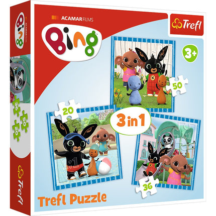 Trefl Bing Set Puzzle 3 în 1