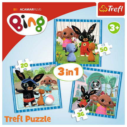 Trefl Bing Set Puzzle 3 în 1