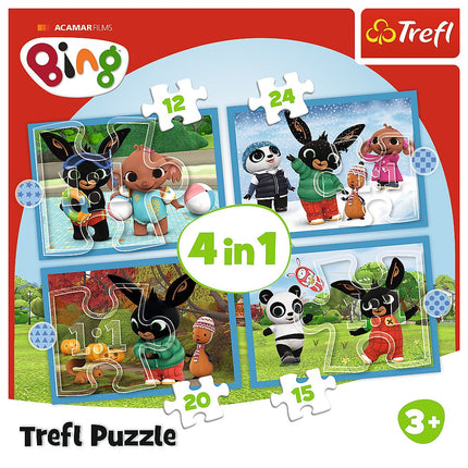 Trefl Bing Puzzle Set 4 în 1
