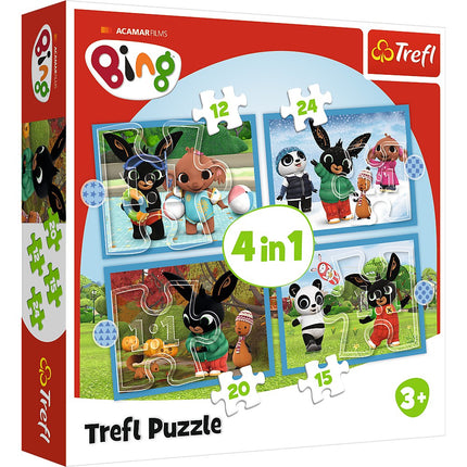 Trefl Bing Puzzle Set 4 în 1