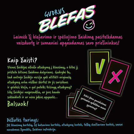 Joc de societate Trefl Double Bluff (în limba lituaniană)