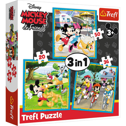 Trefl Disney Set Puzzle 3 în 1 Mickey Mouse