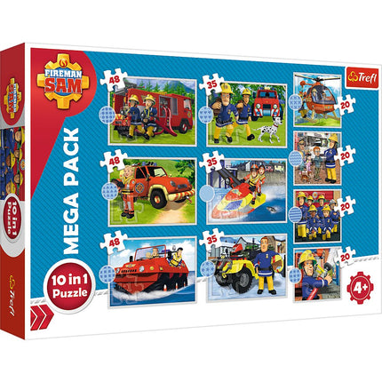 Trefl Set de puzzle-uri Pompierul Sam 10 în 1