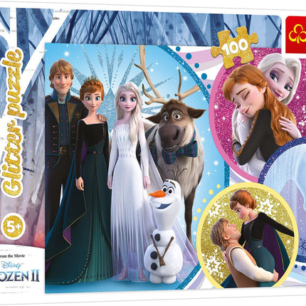 Trefl Frozen Puzzle cu sclipici Frozen II, 100 piese