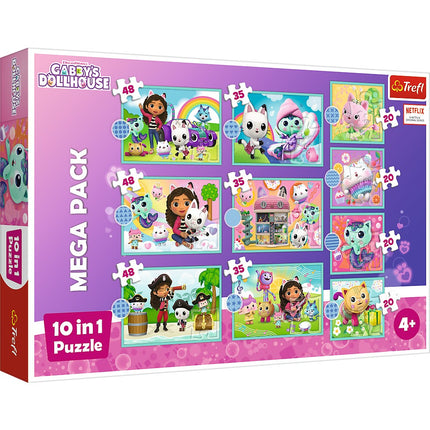 Trefl Set puzzle Gabby´S Dollhouse 10 în 1