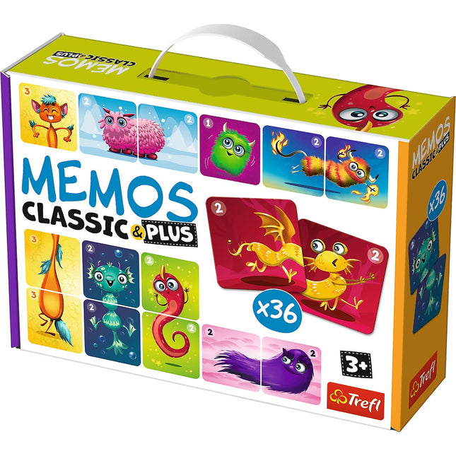 Trefl Memo Classic Plus Monștri Drăgălași