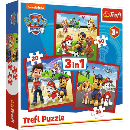 Trefl Paw Patrol Set Puzzle 3 în 1