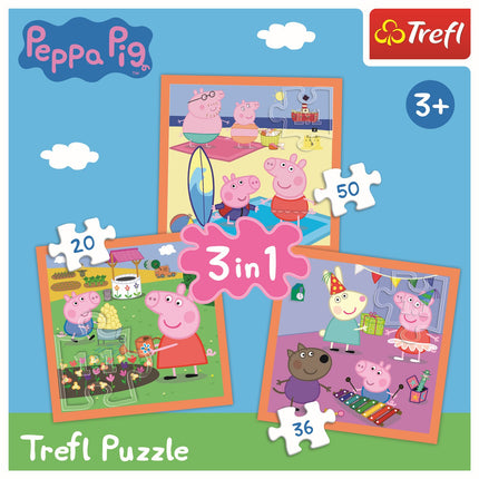 Trefl Peppa Pig Set Puzzle 3 în 1